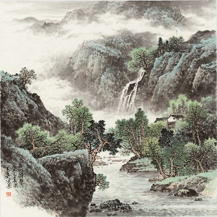佘玉奇山水画作品欣赏